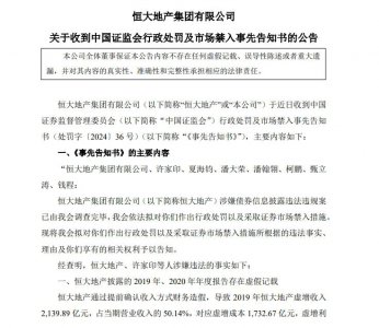 ​许家印拟被终身证券市场禁入！恒大地产罚41.75亿