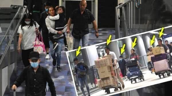 刘德华一家三口机场近照曝光，十几人陪护，网友：天王大排场！
