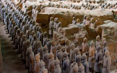 ​秦始皇陵中一张“绿脸”,专家无法解释,仅与世人见过4次面!