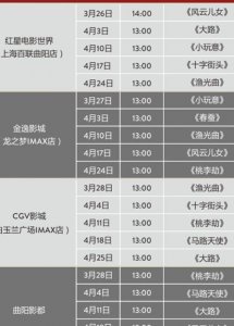 ​莘庄影城（莘庄电影院cgv排片表）
