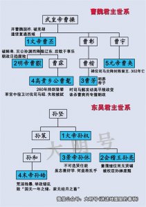 ​魏蜀吴三国君主世系图，都没有熬过三代