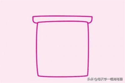 ​每天学一幅简笔画-垃圾桶简笔画步骤图片画法