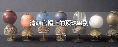 ​清朝官帽上的顶珠级别