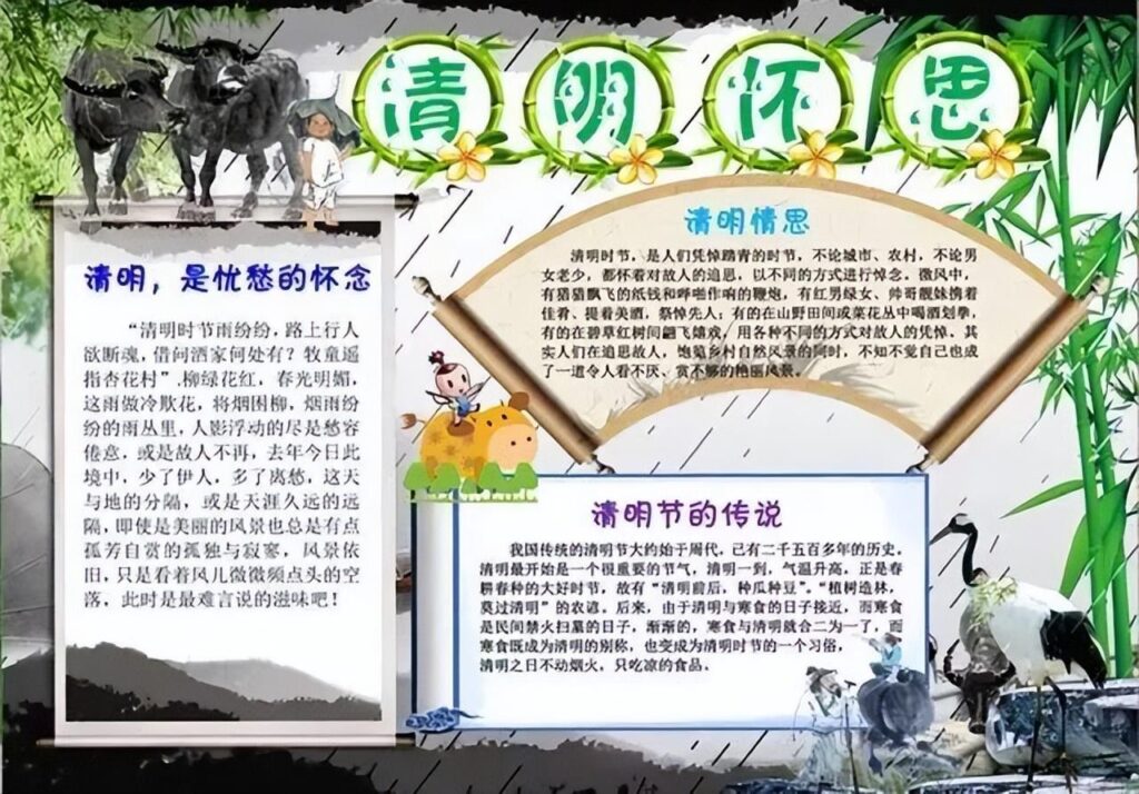 清明节手抄报内容名言_关于清明节的诗词
