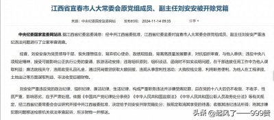 ​宜春政坛地震！刘安安被＂双开＂