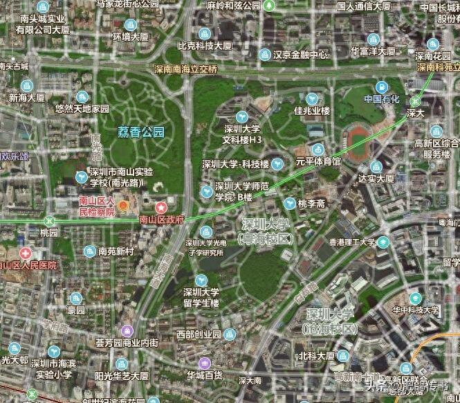 十秒看懂深圳大学地理布局（高清卫星图）