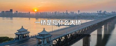 ​一桥是指什么大桥