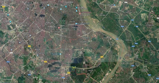 越南河内市黄梅郡、中国湖北省黄冈市黄梅县:前者人口密度高很多