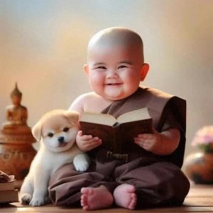 ​超级可爱搞怪的小和尚头像