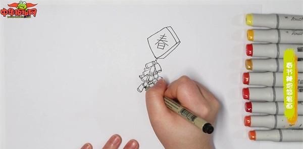 春节鞭炮简笔画,儿童放鞭炮简笔画?图2