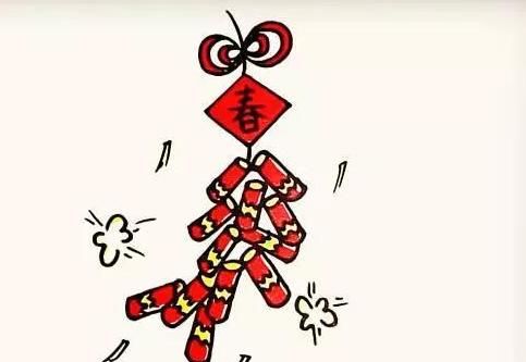 春节鞭炮简笔画,儿童放鞭炮简笔画?图7