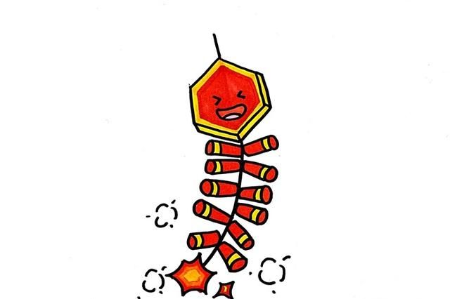 春节鞭炮简笔画,儿童放鞭炮简笔画?图6