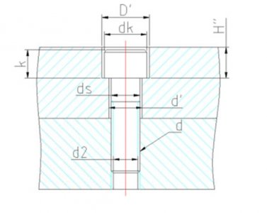 ​螺栓规格(内六角螺栓的沉孔及螺栓孔标准尺寸表)