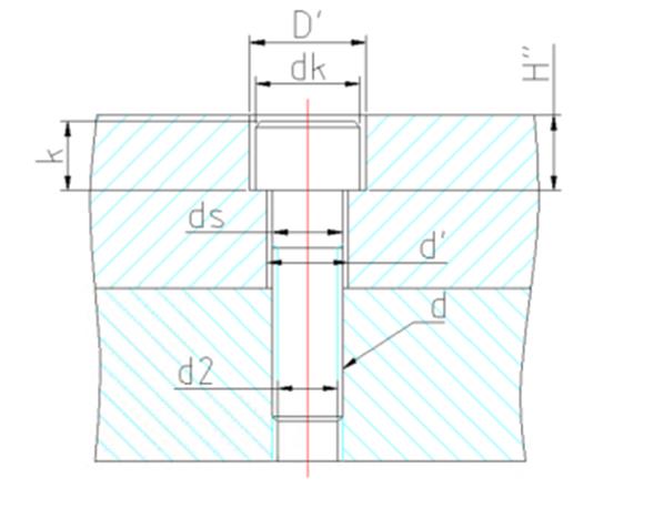 螺栓规格(内六角螺栓的沉孔及螺栓孔标准尺寸表)
