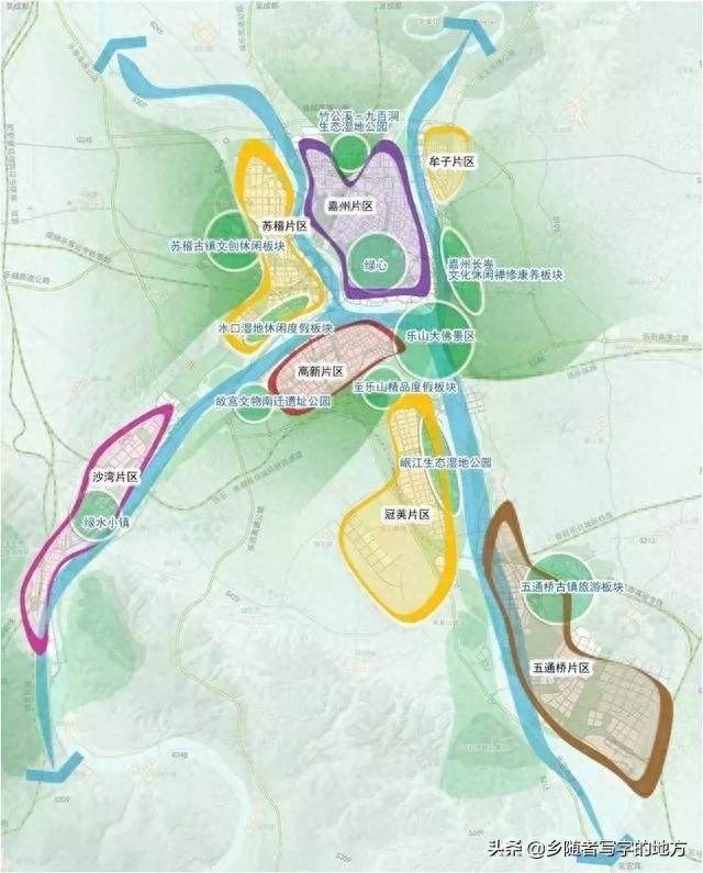 高清!四川省乐山市城市总体规划图,乐山人收藏了