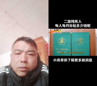 ​二级残疾人每月可领多少钱？