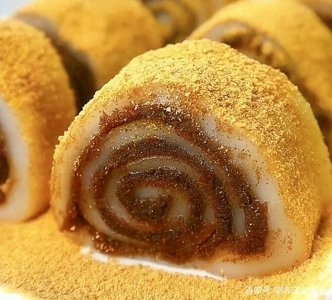 ​又传统小吃“驴打滚”的做法，口感香甜绵软，浓浓豆香味，超好吃