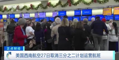 ​大规模取消航班引发混乱 美国西南航空公司股价大跌近6%！美交通部将介入调查