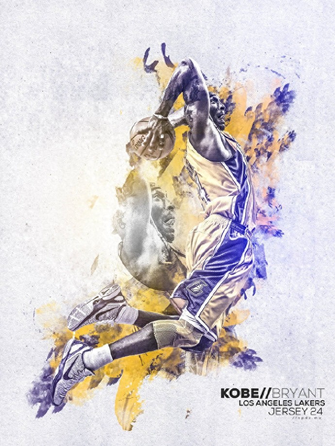 美如画的科比壁纸！这个做手机电脑桌面也是极好的！